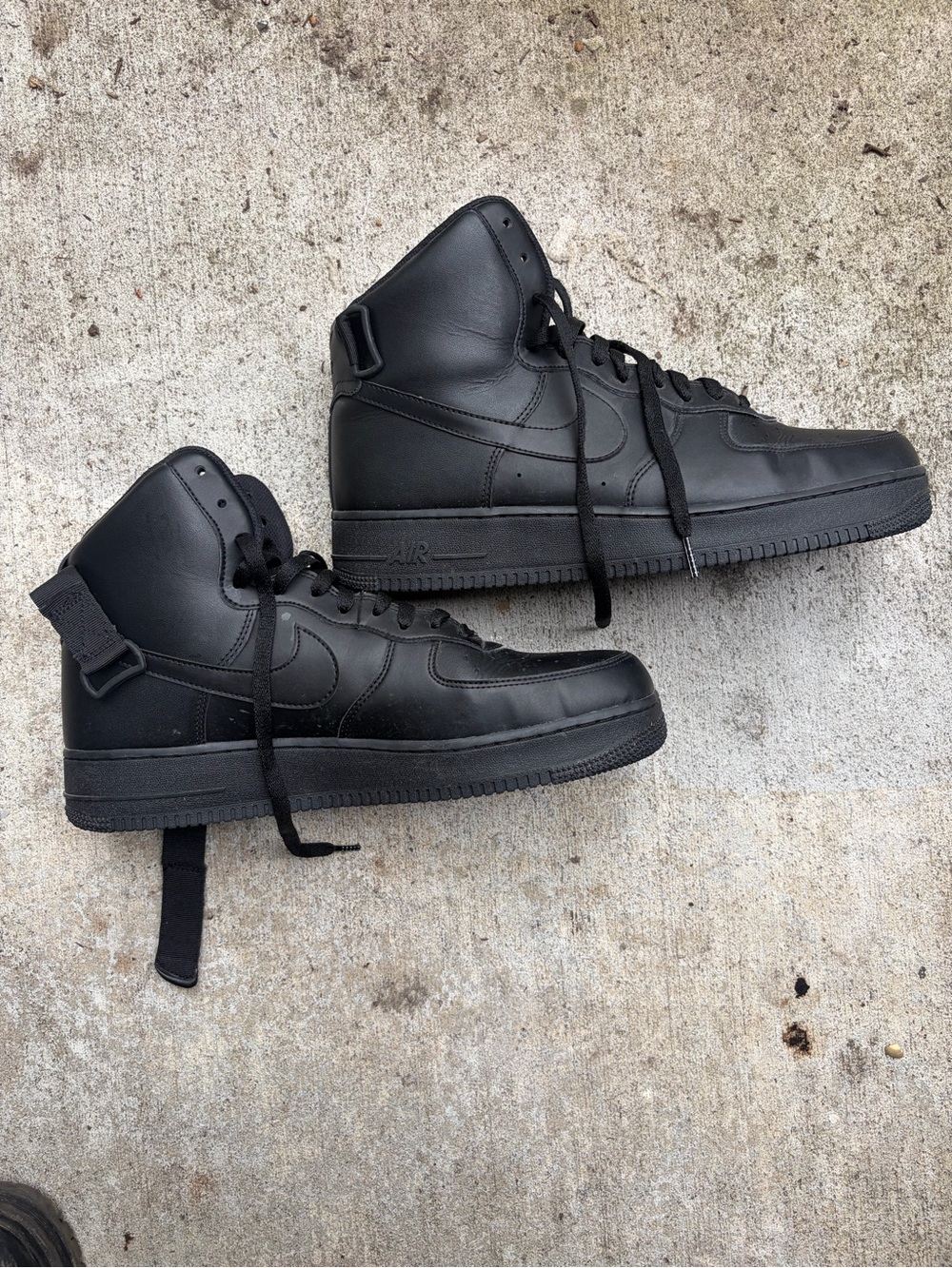 Nike Black High-Top Leather Sneakers